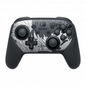 Геймпад Беспроводной Nintendo Switch Pro Controller Monster Hunter Rise: Sunbreak Limited Edition Black Silver Б/У - Retromagaz