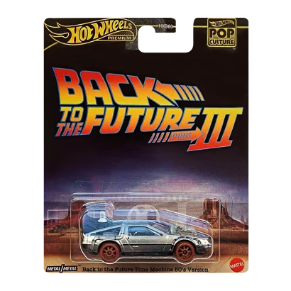 Машинка Premium Hot Wheels Back to the Future Time Machine - 1955 DMC Delorean Pop Culture 1:64 HXD99 Silver - Retromagaz