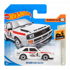 Машинка Базовая Hot Wheels '84 Audi Sport Quattro Baja Blazers 1:64 FWG04 White