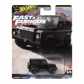 Машинка Premium Hot Wheels Land Rover Defender 90 Fast & Furious 1:64 HYP74 Black