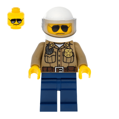 Фігурка Lego Police 973pb0985 Forest Dark Tan Shirt with Pockets City cty0276 Б/У - Retromagaz