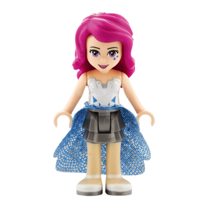 Фигурка Lego Girl Livi Flat Silver Layered Skirt Friends frnd123 1 Б/У - Retromagaz