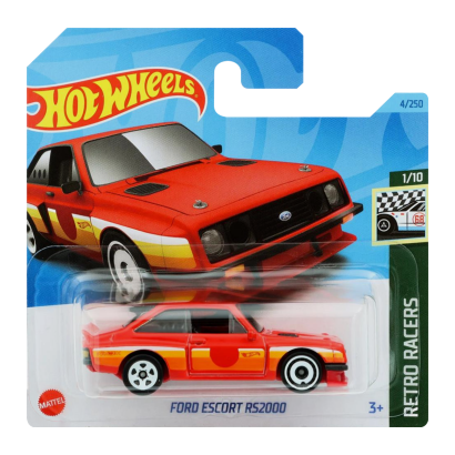 Машинка Базовая Hot Wheels Ford Escort RS2000 Retro Racers 1:64 HKJ77 Red - Retromagaz