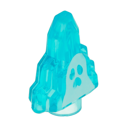 Скала Lego Драгоценность Crystal Stepped with White Ghost Moonstone Pattern 1 x 2 10178pb06 6008325 Trans-Light Blue Б/У - Retromagaz