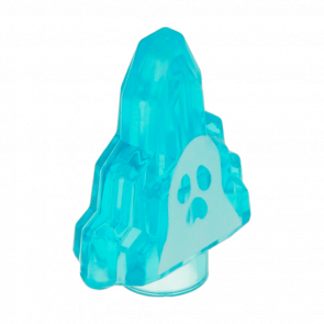 Скала Lego Драгоценность Crystal Stepped with White Ghost Moonstone Pattern 1 x 2 10178pb06 6008325 Trans-Light Blue Б/У - Retromagaz