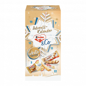 Адвент-Календар Kinder & Co Advent-Calendar White Edition 295g - Retromagaz