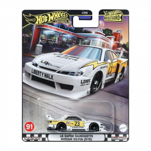 Машинка Premium Hot Wheels LB Super Silhouette Nissan Silvia (S15) Boulevard 1:64 HRT64 White - Retromagaz