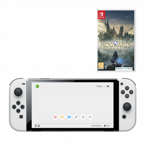 Набор Консоль Nintendo Switch OLED Model HEG-001 64GB White Новый  + Игра Hogwarts Legacy Русские Субтитры