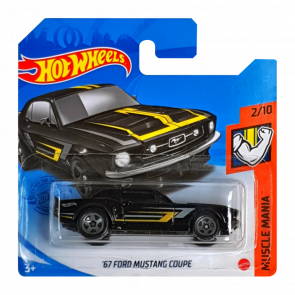 Машинка Базова Hot Wheels '67 Ford Mustang Coupe Muscle Mania 1:64 GTC15 Black - Retromagaz