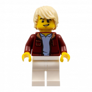 Фигурка Lego People 973pb3162 Man Dark Red Jacket with Bright Light Blue Shirt City cty1236 1 Б/У