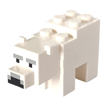 Фигурка Lego Minecraft Polar Bear Baby Cub Brick Built Games minebear01 Б/У - Retromagaz