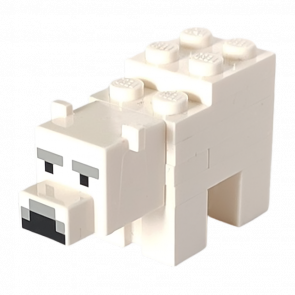 Фігурка Lego Minecraft Polar Bear Baby Cub Brick Built Games minebear01 Б/У - Retromagaz