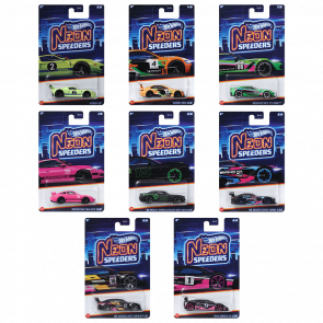 Набор Тематическая Машинка Hot Wheels Neon Speeders HLH72 2024-2 8шт - Retromagaz