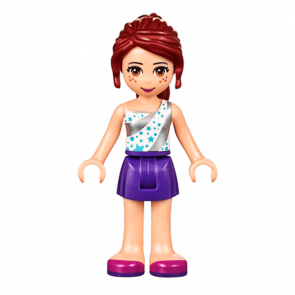 Фигурка Lego Girl Mia Dark Purple Skirt Friends frnd195 1 Б/У