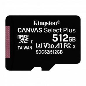 Карта Памяти Kingston Canvas Select Plus UHS-I U3 V30 A1 + SD Adapter 512GB - Retromagaz