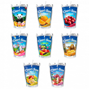 Набор Напиток Соковый Capri-Sun Orange 200ml  + Mystic Dragon + Multivitamin + Safari Fruits + Fun Monster Alarm + Fairy Drink + Cherry + Jungle Drink - Retromagaz