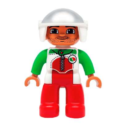 Фігурка Lego Boy Red Legs Race Top Duplo 47394pb183 Б/У - Retromagaz