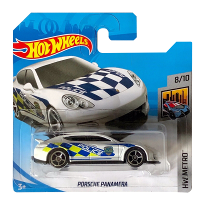 Машинка Базовая Hot Wheels Porsche Panamera Police Metro 1:64 FJW87 White - Retromagaz