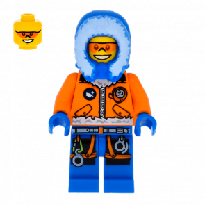 Фигурка Lego Arctic 973pb1683 Explorer Male with Orange Goggles City cty0492 Б/У - Retromagaz