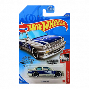 Машинка Базова Hot Wheels '92 BMW M3 Zamac Rescue 1:64 GHG45 Silver - Retromagaz