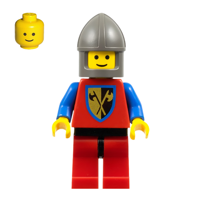 Фигурка Lego Crusaders 973p42 Axe Dark Grey Chin-Guard Castle cas110 Б/У - Retromagaz