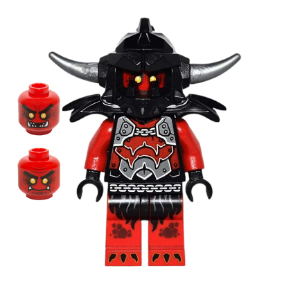 Фигурка Lego Lava Monster Army Ash Attacker Flat Silver Horns Nexo Knights nex045 Б/У - Retromagaz