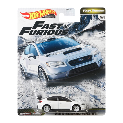 Машинка Premium Hot Wheels 2016 Subaru WRX STI Fast & Furious 1:64 GJR66 White - Retromagaz