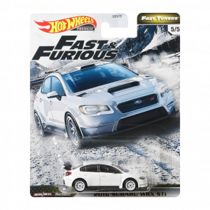 Машинка Premium Hot Wheels 2016 Subaru WRX STI Fast & Furious 1:64 GJR66 White - Retromagaz