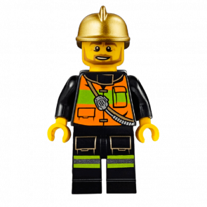 Фигурка Lego Fire 973pb1303 Chief Reflective Stripe Vest with Pockets City cty0345 Б/У