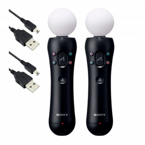 Контролери Бездротовий Sony PlayStation 4 Move 2шт Black Б/У - Retromagaz