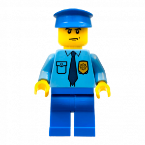 Фигурка Lego Police 973pb0801 Shirt with Dark Blue Tie and Gold Badge City cop054 1 Б/У