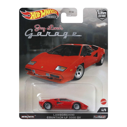 Машинка Premium Hot Wheels Lamborghini Countach LP 5000 QV Jay Leno's Garage 1:64 HCK09 Red - Retromagaz