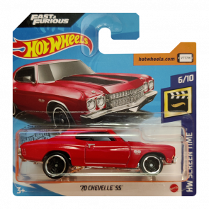 Машинка Базовая Hot Wheels '70 Chevelle SS Fast & Furious Screen Time 1:64 GHC78 Red - Retromagaz