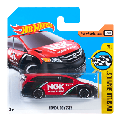 Машинка Базова Hot Wheels Honda Odyssey NGK Speed Graphics 1:64 DTX63 Red - Retromagaz