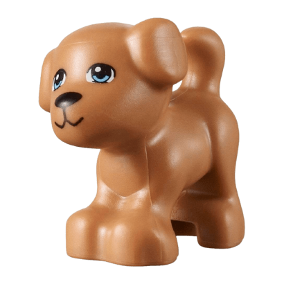 Фигурка Lego Земля Dog Friends Puppy Standing with Bright Light Blue Eyes Animals 93088pb02 4611977 6017046 Medium Nougat Б/У - Retromagaz