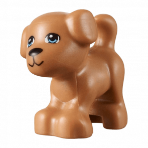 Фигурка Lego Земля Dog Friends Puppy Standing with Bright Light Blue Eyes Animals 93088pb02 4611977 6017046 Medium Nougat Б/У