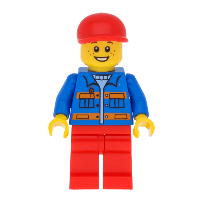 Фігурка Lego Construction 973pb0551 Red Legs and Short Bill Cap City cty0248 Б/У - Retromagaz