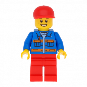 Фігурка Lego Construction 973pb0551 Red Legs and Short Bill Cap City cty0248 Б/У