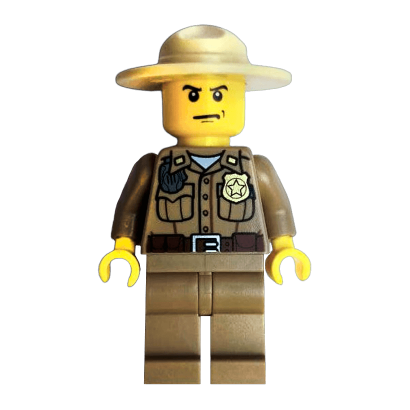 Фигурка Lego Police 973pb0985 Forest Dark Tan Shirt with Pockets City cty0425 Б/У - Retromagaz