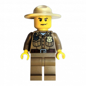 Фигурка Lego Police 973pb0985 Forest Dark Tan Shirt with Pockets City cty0425 Б/У