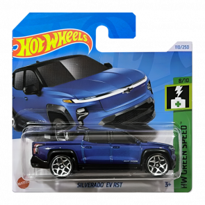 Машинка Базова Hot Wheels Silverado EV RST Green Speed 1:64 HRY63 Blue