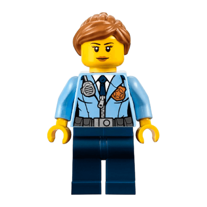 Фигурка Lego Police 973pb2161 Officer Female Jacket with Dark Blue Tie City cty0620 Б/У - Retromagaz