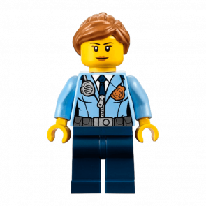 Фигурка Lego Police 973pb2161 Officer Female Jacket with Dark Blue Tie City cty0620 Б/У - Retromagaz