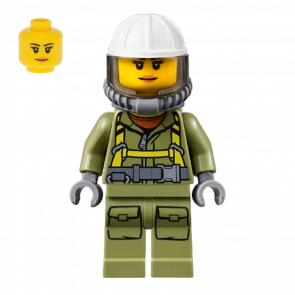 Фігурка Lego Volcano Explorers 973pb2453 Female Worker Suit with Harness City cty0681 Б/У