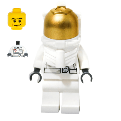 Фігурка Lego Space Port 973pb3553 Astronaut White Legs Underwater Helmet City cty0384 Б/У - Retromagaz