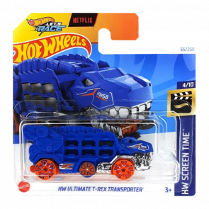 Машинка Базова Hot Wheels HW Ultimate T-Rex Transporter Netflix Screen Time 1:64 HRY50 Blue