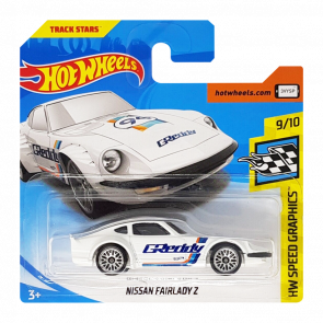 Машинка Базовая Hot Wheels Nissan Fairlady Z Greddy Speed Graphics 1:64 FJW49 White - Retromagaz