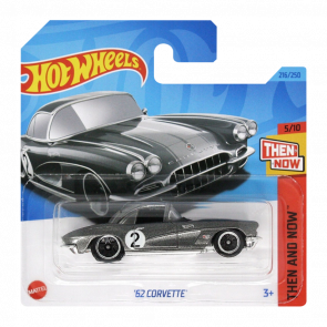 Машинка Базова Hot Wheels '62 Corvette Then and Now 1:64 HKJ42 Grey - Retromagaz