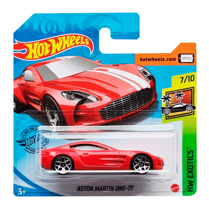 Машинка Базова Hot Wheels Aston Martin One-77 Exotics 1:64 GHC33 Red - Retromagaz