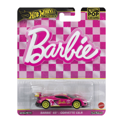 Машинка Premium Hot Wheels Corvette C8.R Barbie Pop Culture 1:64 HVJ51 Pink - Retromagaz